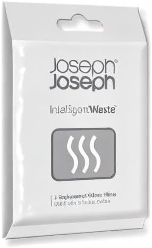 Joseph Joseph Intelligent Waste Activated Carbon Odor Filter Refills for Food Waste Caddy Kitchen Bin - Pack of 2