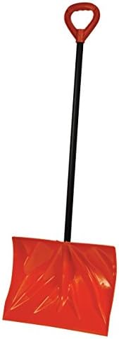 Emsco Group 1197 Bigfoot 18" Combination Multi-Use Blade Dozer Design with Metal Handle Snow Shovel, Orange Black