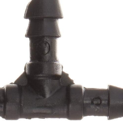 Orbit 67401 1/4" Barb Drip irrigation Drip Tee, 25-Pack, Black