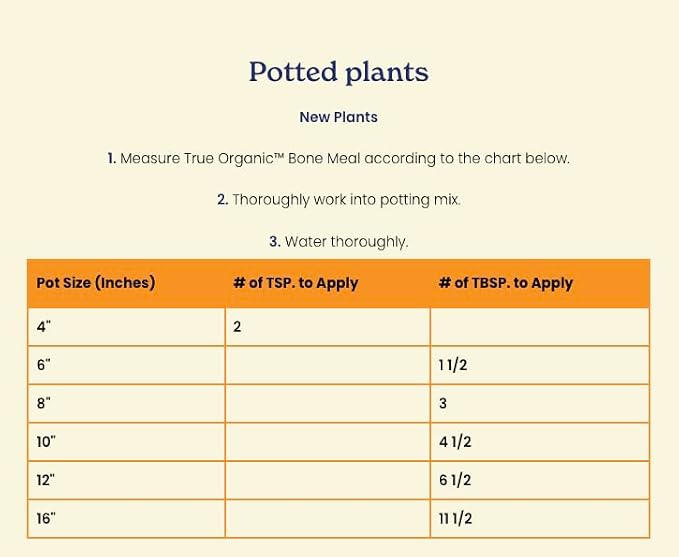 True Organic Bone Meal – Organic Fertilizer for Growth, Flowering, and Fruit Production – 3lb Bag Covers 61 Sq. Ft. (Pack of 6)