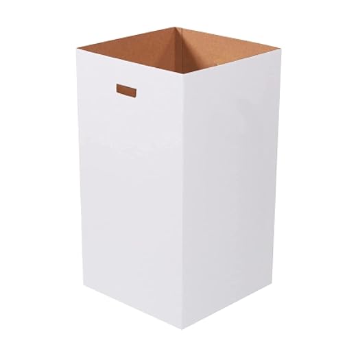 Box USA 50 Gallon 18 L x 18 W x 36 H 10-Pack Cardboard Trash Cans and Recycling Bins, Reusable or Disposable Pop Up Garbage Boxes