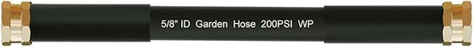 Beitopamz Short Garden Hose 1 ft x 5/8" Female to Female, Heavy Duty Small Water Hose Extender Connector, Leak-Free Connections Hybrid Rubber Leader Hose with 3/4" Double GHT Fittings, Black