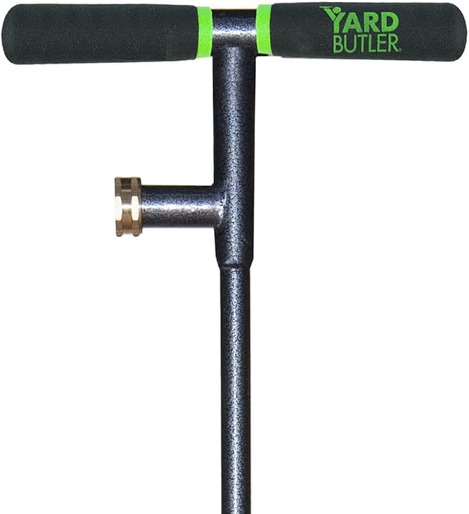 Yard Butler IBDB-1 Aerator & Irrigator Bundle - Lawn Care Tool for Aerating - Long-Handled - Power-Coated Steel Construction - Comfortable Cushioned Handles Garden Tool - Easy to Use