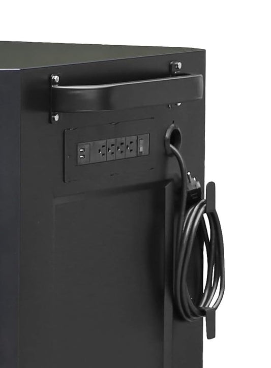 Montezuma Tool Box - 72" x 20" 16 Drawer Rolling Tool Cabinet with Multiple Power Outlets & Black Powder Coat Finish - M722016TC