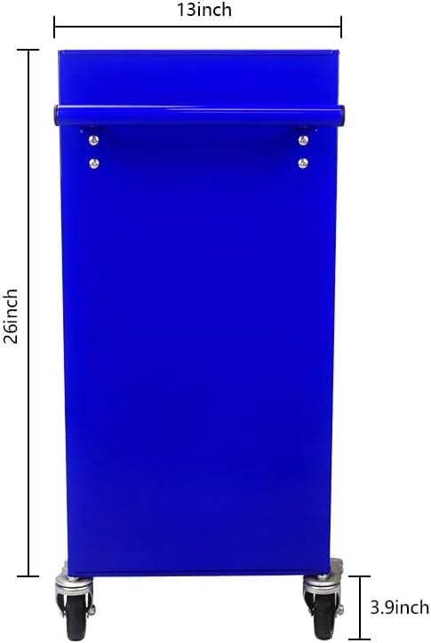 YOPTO Multifunctional Cart with 4 Ball-Bearing Drawers,Portable Rolling Tool Chest W/ 4 Wheels and Pull Handle,for Garage,Warehouse,Workshop,Repair Shop,Blue