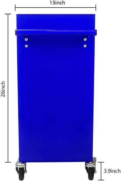 YOPTO Multifunctional Cart with 4 Ball-Bearing Drawers,Portable Rolling Tool Chest W/ 4 Wheels and Pull Handle,for Garage,Warehouse,Workshop,Repair Shop,Blue