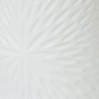 LA Jolie Muse Large Ceramic Planter with Stand Included,10 Inch Unique Modern White Plants Pot,Mid Century Indoor Planter with Wood Planter Holder with Drainage