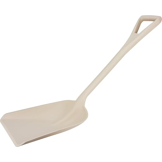 SPARTA Polypropylene Sanitary Shovel, One-Piece Molded Food and Ice Scoop for Commercial Kitchen and Bulk Ingredient Transfer, 10" x 13.75" Scoop, Tan