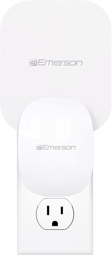 Emerson ITL7103 Plug-in Flying Bug Catcher with UV Light and LED Décor – Indoor Fly, Fruit Fly, Gnat & Moth Catcher, Silent, 24/7 Coverage, Mess-Free, use in Any Room, Includes 3 Glue Cards