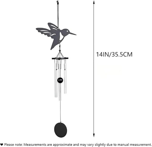 Humming Bird Wind Chime - Garden Wind Chime for Home, Outdoor Waterproof Windchime with Melodic Tones for Patio, Yard Decor, and as a Unique Housewarming Gift