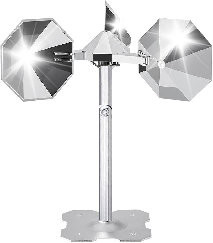 Bird Scare Reflective Device,Silver, Wind Powered Spinning, Bird Reflectors, Keep Pigeon Woodpeckers and Seagull Away for Garden Patio Yard,1PCS