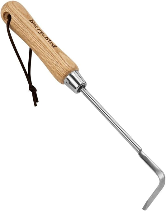 Berry&Bird Garden Hook Weeder, L-Shape Single Claw Hook Crack Weeder | Crevice Weeding and Soil Loosening, Garden Digging Cultivator Weed Remover Tool for Patio Lawn Yard Moss Terrace Paving