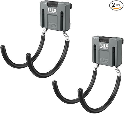 FLEX Track-Lock Wall Mount Storage System Large Folding Dual C-Hook 2 Pack - FS1511-2