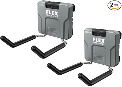 FLEX Track-Lock Wall Mount Storage System Dual Straight Hook 2 Pack - FS1506-2
