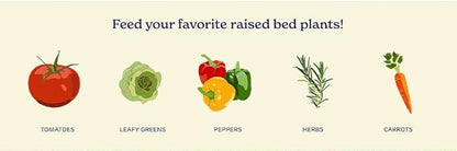 True Organic Raised Bed Food – Organic Fertilizer for Herbs, Flowers, Vegetables & Fruits – 4lb Bag Covers 30 Sq. Ft. (Pack of 6)