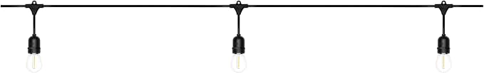 LEDVANCE 24-ft Outdoor String Lights, Edison Shatterproof S14 Bulbs, Linkable, String Lights for Outside/Indoor, IP65 Wet Rated, 2200K, Amber Glow, Extra Bulb Included - 1 Pack (63193)