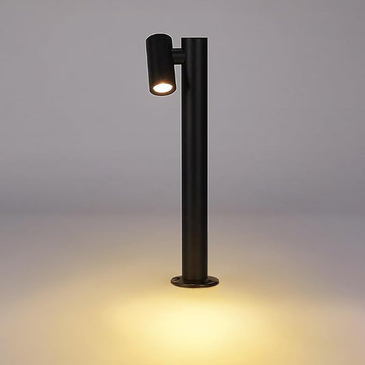 Modern Pathway Lights Adjustable Angle Spotlight Post Lights Outdoor Path Lights LED 2700K Warm Light Walkway Lighting Landscape Sideway Lighting IP65 Waterproof (1-Light)