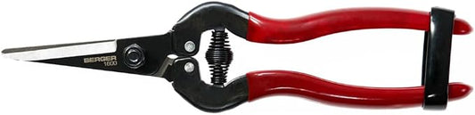 BERGER Pruning Snips – 7.5" Lightweight Garden Shears with Sharp Straight Blade, Steel Construction, Comfort Grip with Cold Protection, Gardening Clippers – 1600