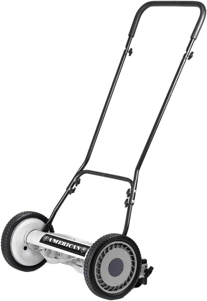 American Lawn Mower 1815-18 18-Inch 5-Blade Push Reel Lawn Mower, Black
