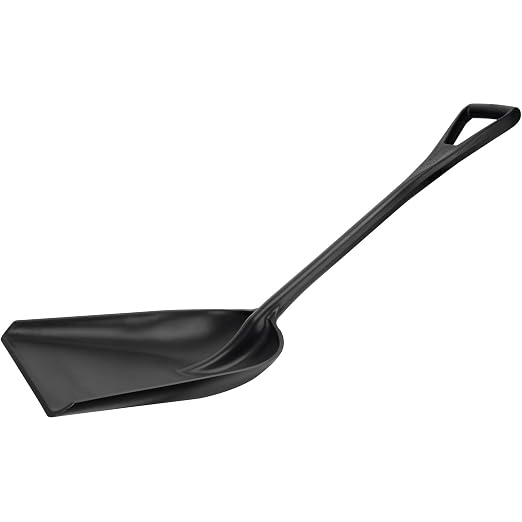 SPARTA Polypropylene Sanitary Shovel, One-Piece Food Handling Scoop, Commercial Kitchen and Bulk Ingredient Transfer Tool, 13.75" x 16.5" Scoop, Black