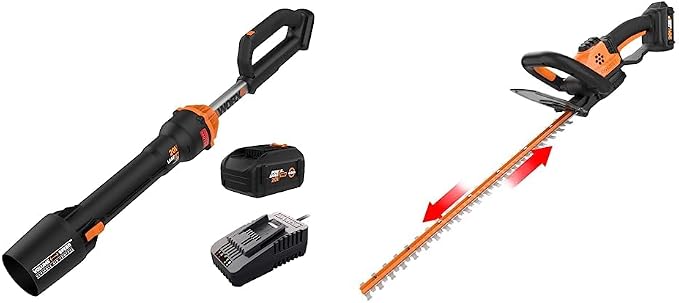 Worx Nitro Cordless Leaf Blower Bundle with Hedge Trimmer