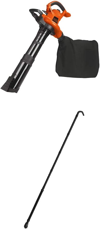 BLACK+DECKER 3-in-1 Electric Leaf Blower/Mulcher Kit with Quick Connect Gutter Cleaner Attachment (BV6000 & BZOBL50)