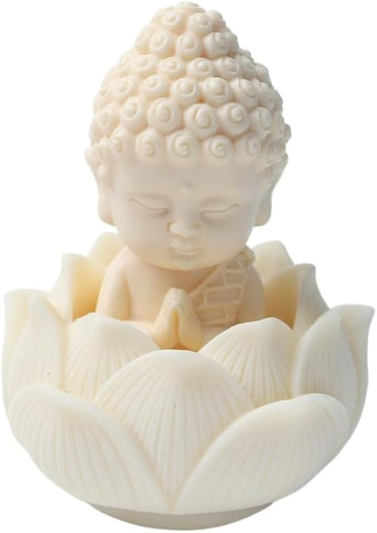 2Pcs/1Set Serene Buddha Statues in Lotus Pose Statue Ornament Ideal for Home Office and Car Decor