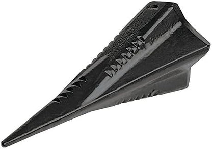 Edward Tools Diamond Wood Splitting Wedge - 4 LB Steel 4 Way Log Splitter - Torpedo/Grenade Wedge Design Splits Firewood into 4 Pieces - Less Effort Manual Maul Log Splitting