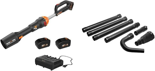 Worx Nitro 40V LEAFJET WG585 Leaf Blower Cordless Bundle with Universal Gutter Cleaning Kit