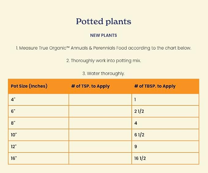 True Organic Annuals & Perennials Food – Organic Fertilizer for Stunning Blooms and Robust Foliage – 4lb Bag Covers 70 Sq. Ft. | (Pack of 6)