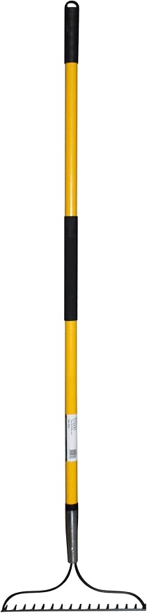 Emsco Group Professional's Choice 16-Tine Bow Rake - 54" Fiberglass Handle - 14 Gauge Steel Blade