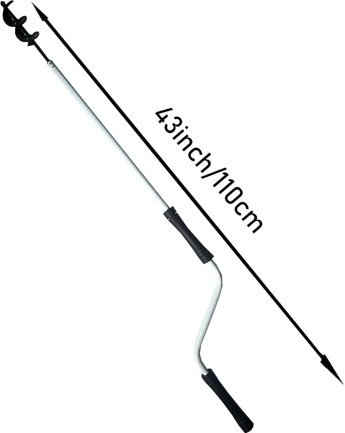 Compost Aerator Tools, 110CM Length Compost Turner Iron Composting Accessories - Manual Turners for Compos Bins and Garbage Decomposition, Rustproof and Durable
