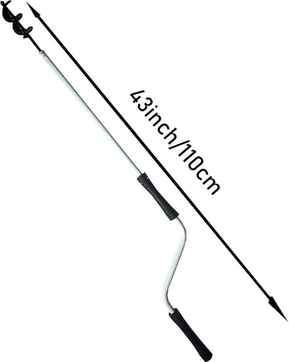 Compost Aerator Tools, 110CM Length Compost Turner Iron Composting Accessories - Manual Turners for Compos Bins and Garbage Decomposition, Rustproof and Durable