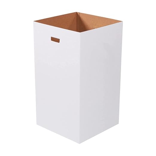 Box USA 50 Gallon 18 L x 18 W x 36 H 10-Pack Cardboard Trash Cans and Recycling Bins, Reusable or Disposable Pop Up Garbage Boxes