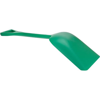 SPARTA Polypropylene Sanitary Shovel, One-Piece Molded Food and Ice Scoop for Commercial Kitchen and Bulk Ingredient Transfer, 10" x 13.75" Scoop, Green (Pack of 3)