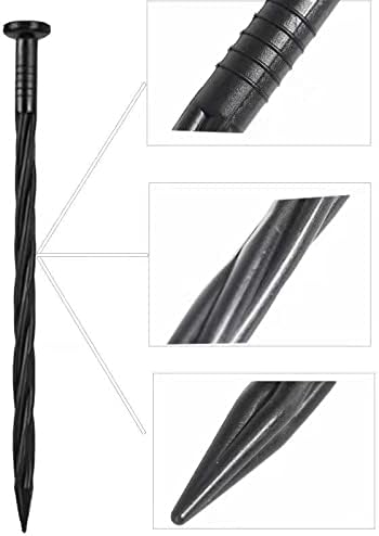 300PCS Spiral Landscape Anchoring Spikes, 8 Inch Landscape Spikes,Nylon Landscape Anchoring Spike for Garden Lawn Yard,Paver,Weed Barrier,Artificial Turf (8in-300 Count)