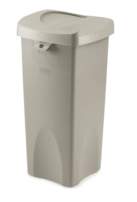Rubbermaid Commercial Products Untouchable Trash/Recycling Swing Lid, Gray, Compatible with 23-Gallon Untouchable Containers
