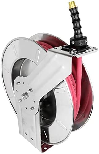 Milton 2756-2512SS: Stainless Steel Hose Reel W/ 1/2" X 25' Epdm Hose (1/2" Fittings)