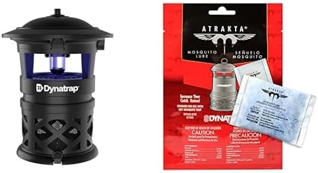 DynaTrap DT1130SR Mosquito & Flying Insect Outdoor Trap and Killer + DynaTrap 100611 Atrakta Lure Sachet, Lasts 60 Days, Mosquito Attractant