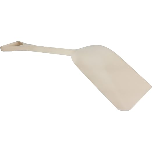 SPARTA Polypropylene Sanitary Shovel, One-Piece Molded Food and Ice Scoop for Commercial Kitchen and Bulk Ingredient Transfer, 10" x 13.75" Scoop, Tan (Pack of 3)