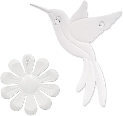Tsilin Garden Decor Set With 4 Pcs Metal Hummingbirds 6 Pcs Metal Flowers Statues Wall Decor Sunflower Hanging Ornament for Home Bedroom Outdoor Backyard Porch Patio Fence Decorations