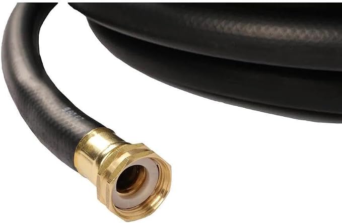 Continental Premium Garden Black Heavy Duty Cold Water Garden Hose, 5/8in Inside Diameter x 50ft Length, Male x Female Garden Hose Thread