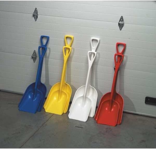 Remco Hygienic Square Point Shovel, Polypropylene Blade, 23 1/2 in L, Yellow 69816-1 Each