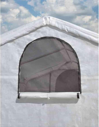 ShelterLogic 70658 Greenhouse-in-a-Box Flow Peak Roof Style Easy Access Outdoor Grow House with Translucent Waterproof Cover, 10' x 20'