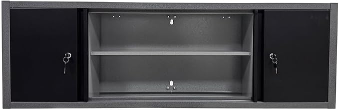 JZD Steel Wall Cabinet, 59 Inches Industrial Utility Hanging Garage Storage Tool Organization with Removable Shelf