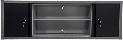 JZD Steel Wall Cabinet, 59 Inches Industrial Utility Hanging Garage Storage Tool Organization with Removable Shelf
