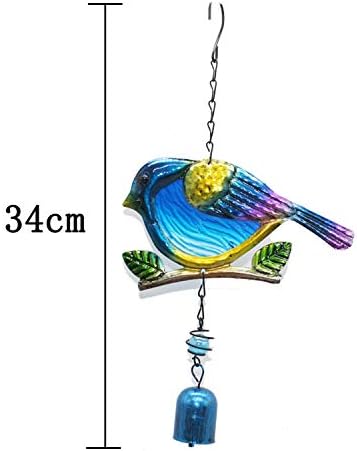 Bird Garden Wind Chime,Garden Chimes for Outside and Indoor,Creative Design Portable Metal Glass Wind Chime Suitable for Home Garden Decoration (A2)