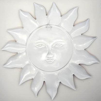 Metal Sun Flower Wall Decor - 12.87 inches Sun Wall Art Hanging Decorations for Outdoor, Home Garden Yard Patio Fence Bedroom Decor