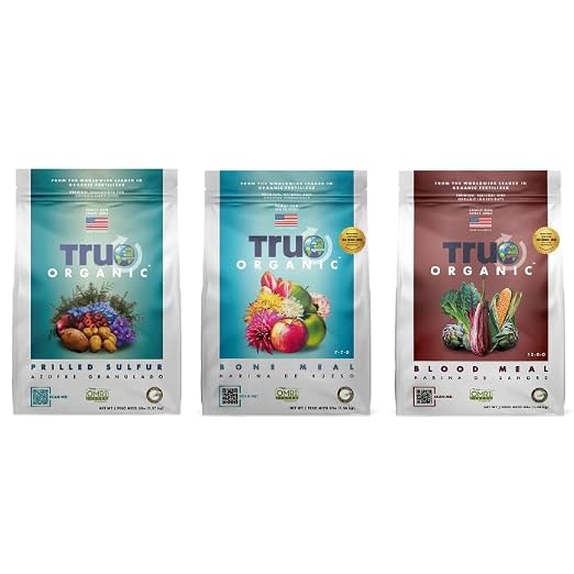 True Organic Prilled Sulfur + Blood Meal + Bone Meal Bundle - CDFA, OMRI Listed for Organic Gardening – Organic Fertilizer Set