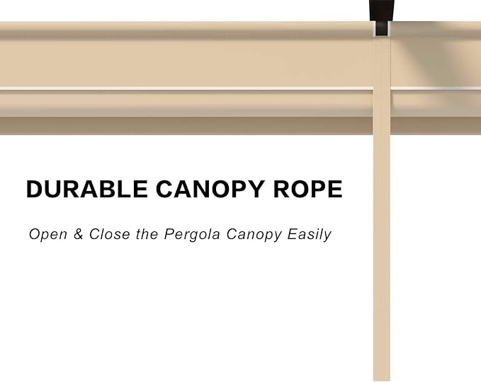 Pergola Shade Cover Replacement Canopy Top Compatible with Home Depot Hampton Bay Arched Pergola Model #GFM00469A - Beige(Canopy Top Only)